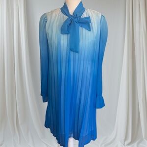 ChicMe Blue Ombre Dress with Pleats